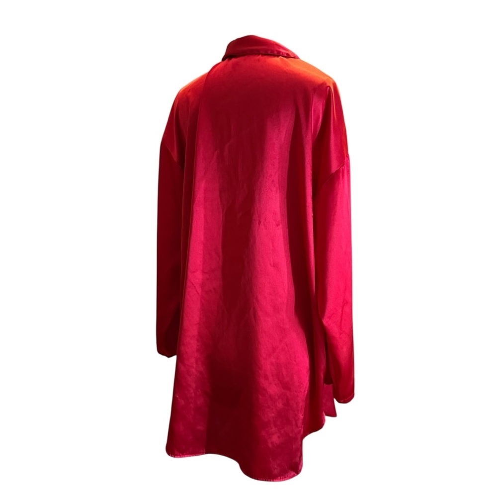 Victoria's Secret Red Satin Blouse with Embroidered - Picture 6 of 7